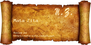 Mata Zita névjegykártya