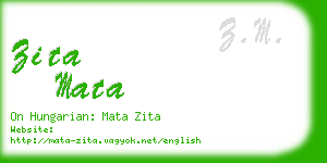 zita mata business card